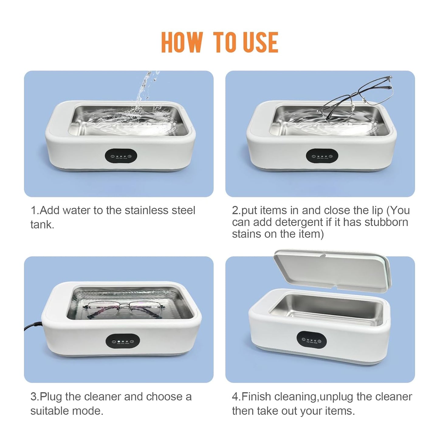 Powerful Ultrasonic Jewelry Cleaner